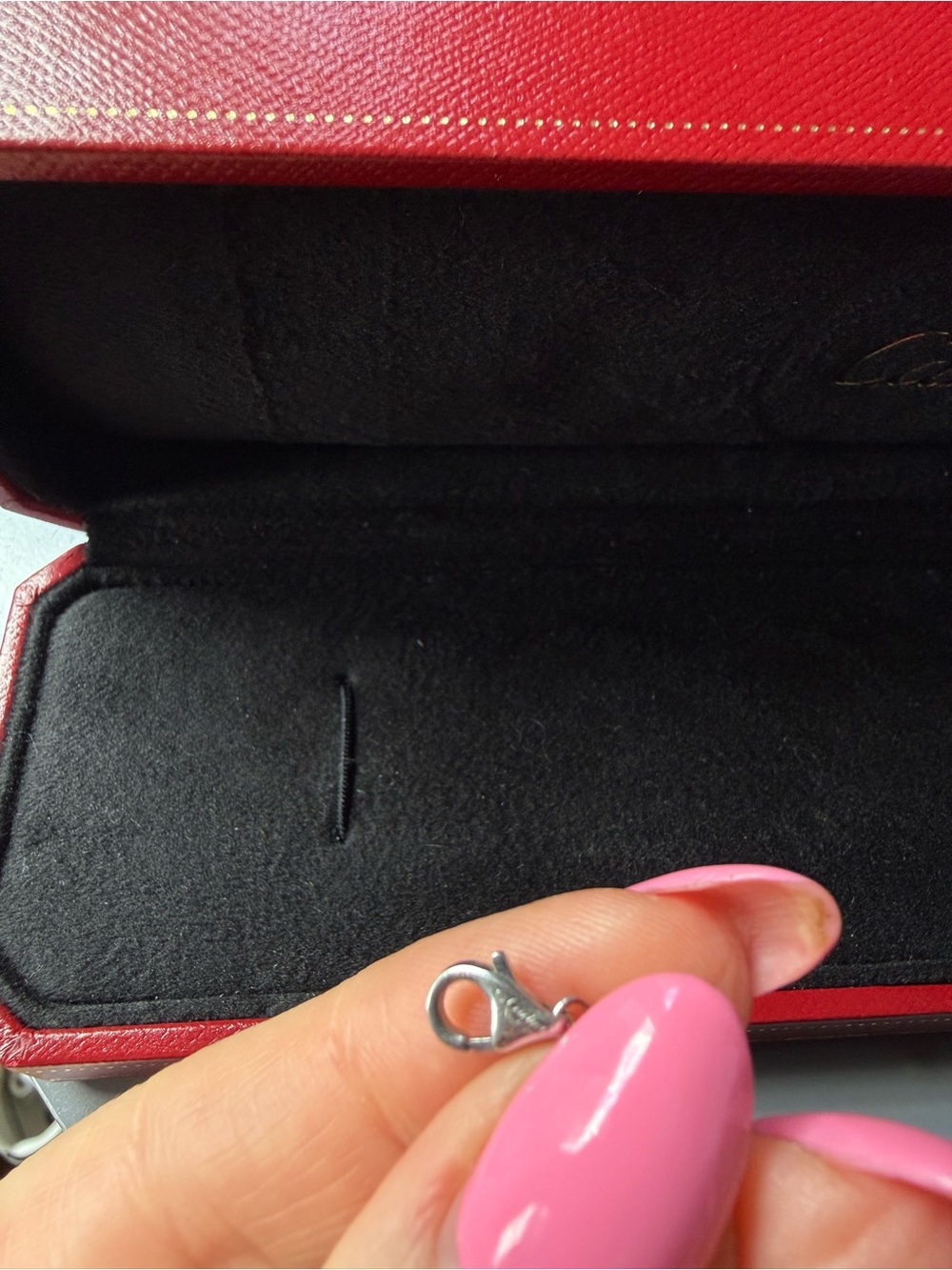 Authentic Cartier LOVE Bracelet on Chain in 18K white gold with 2 diamonds. - Picture 5 of 9